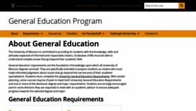 What Generaleducation.missouri.edu website looks like in 2024 
