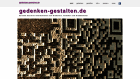 What Gedenken-gestalten.de website looks like in 2024 