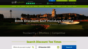 What Golfsavers.com website looks like in 2024 