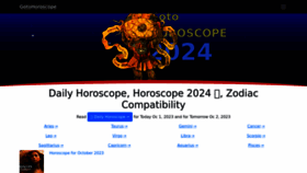 What Gotohoroscope.com website looks like in 2024 