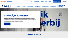 What Gyproc.be website looks like in 2024 