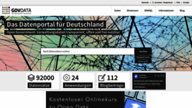 What Govdata.de website looks like in 2024 