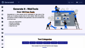 What Generateit.net website looks like in 2024 