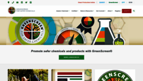What Greenscreenchemicals.org website looks like in 2024 