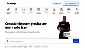What Getninjas.com.br website looked like in 2024 (1 year ago)