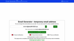 What Generator.email website looks like in 2024 