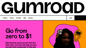 What Gumroad.com website looks like in 2024 