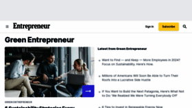 What Greenentrepreneur.com website looks like in 2024 