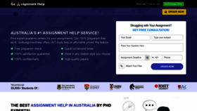 What Goassignmenthelp.com.au website looks like in 2024 