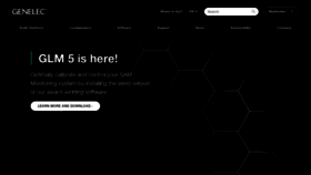 What Genelec.com website looks like in 2024 