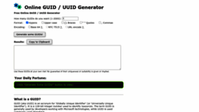 What Guidgenerator.com website looks like in 2024 