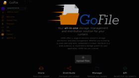 What Gofile.io website looks like in 2024 