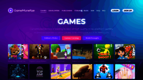 What Gamemonetize.com website looks like in 2024 