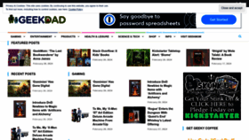 What Geekdad.com website looks like in 2024 