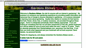What Gardensablaze.com website looks like in 2024 