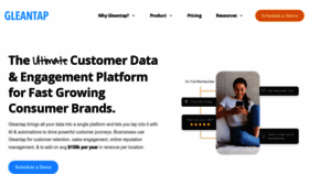What Gleantap.com website looks like in 2024 