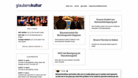 What Glaubenskultur.de website looks like in 2024 