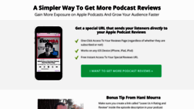 What Getpodcast.reviews website looks like in 2024 
