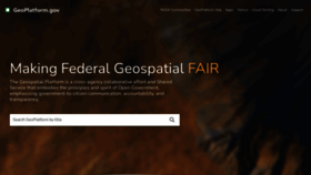 What Geoplatform.gov website looks like in 2024 