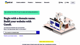 What Gandi.net website looks like in 2024 