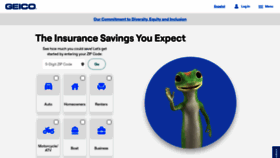 What Geico.com website looks like in 2024 