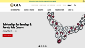 What Gia.edu website looks like in 2024 
