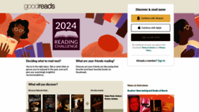 What Goodreads.com website looks like in 2024 