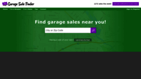 What Garagesalefinder.com website looks like in 2024 