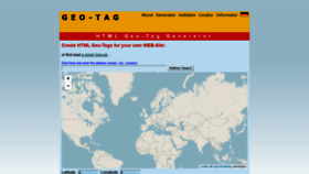 What Geo-tag.de website looks like in 2024 