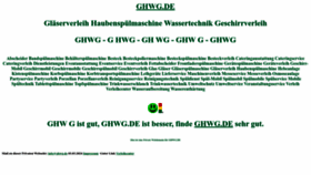 What Ghwg.de website looked like in 2024 (1 year ago)