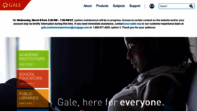 What Gale.com website looks like in 2024 