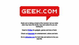 What Geek.com website looks like in 2024 