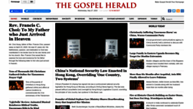 What Gospelherald.com website looks like in 2024 