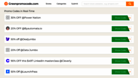 What Greenpromocode.com website looked like in 2024 (1 year ago)