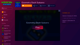 What Geometrydashsubzero.net website looks like in 2024 