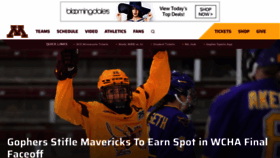 What Gophersports.com website looked like in 2024 (1 year ago)