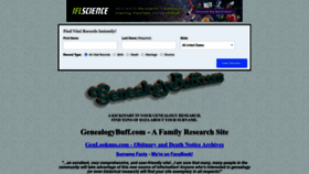 What Genealogybuff.com website looks like in 2024 