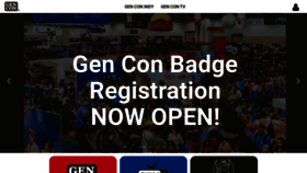 What Gencon.com website looks like in 2024 