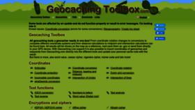 What Geocachingtoolbox.com website looks like in 2024 