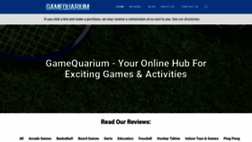 What Gamequarium.com website looks like in 2024 