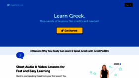 What Greekpod101.com website looks like in 2024 