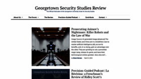 What Georgetownsecuritystudiesreview.org website looks like in 2024 