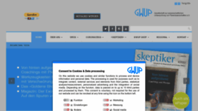 What Gwup.org website looks like in 2024 