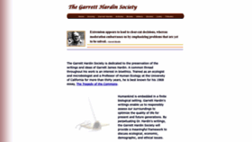 What Garretthardinsociety.org website looks like in 2024 