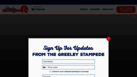What Greeleystampede.org website looks like in 2024 