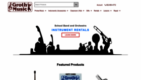 What Grothmusic.com website looks like in 2024 
