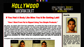 What Hollywoodworkout.net website looked like in 2011 (12 years ago)