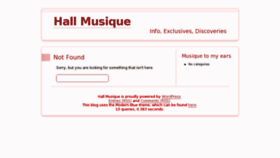 What Hall-musique.net website looked like in 2011 (12 years ago)