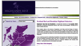 What Highlandsbestbandb.co.uk website looked like in 2012 (12 years ago)