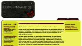 What Herkunft-name.de website looked like in 2012 (12 years ago)
